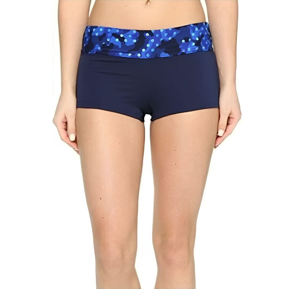 TYR Cadet Della Swim Boyshorts Womens S (4/6) Royal Blue/Navy NWT